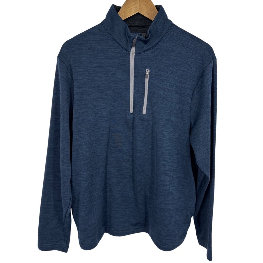 Pga Tour Blue 1/4 Zip Pullover Long Sleeve Lightweight Shirt Size S